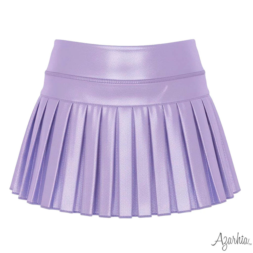 Mini Pleated Skort in Lavender Shimmer