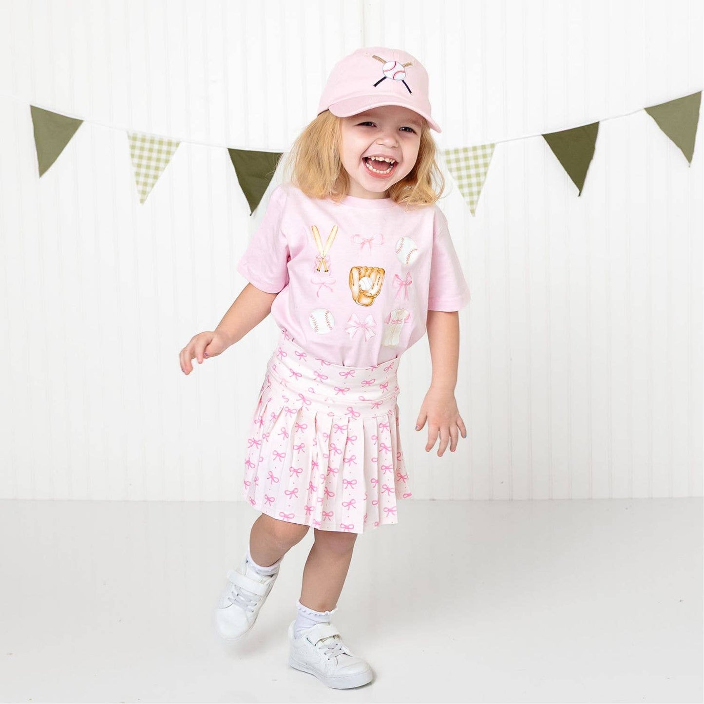 Pink Bow Athletic Skort - Childrens Clothing