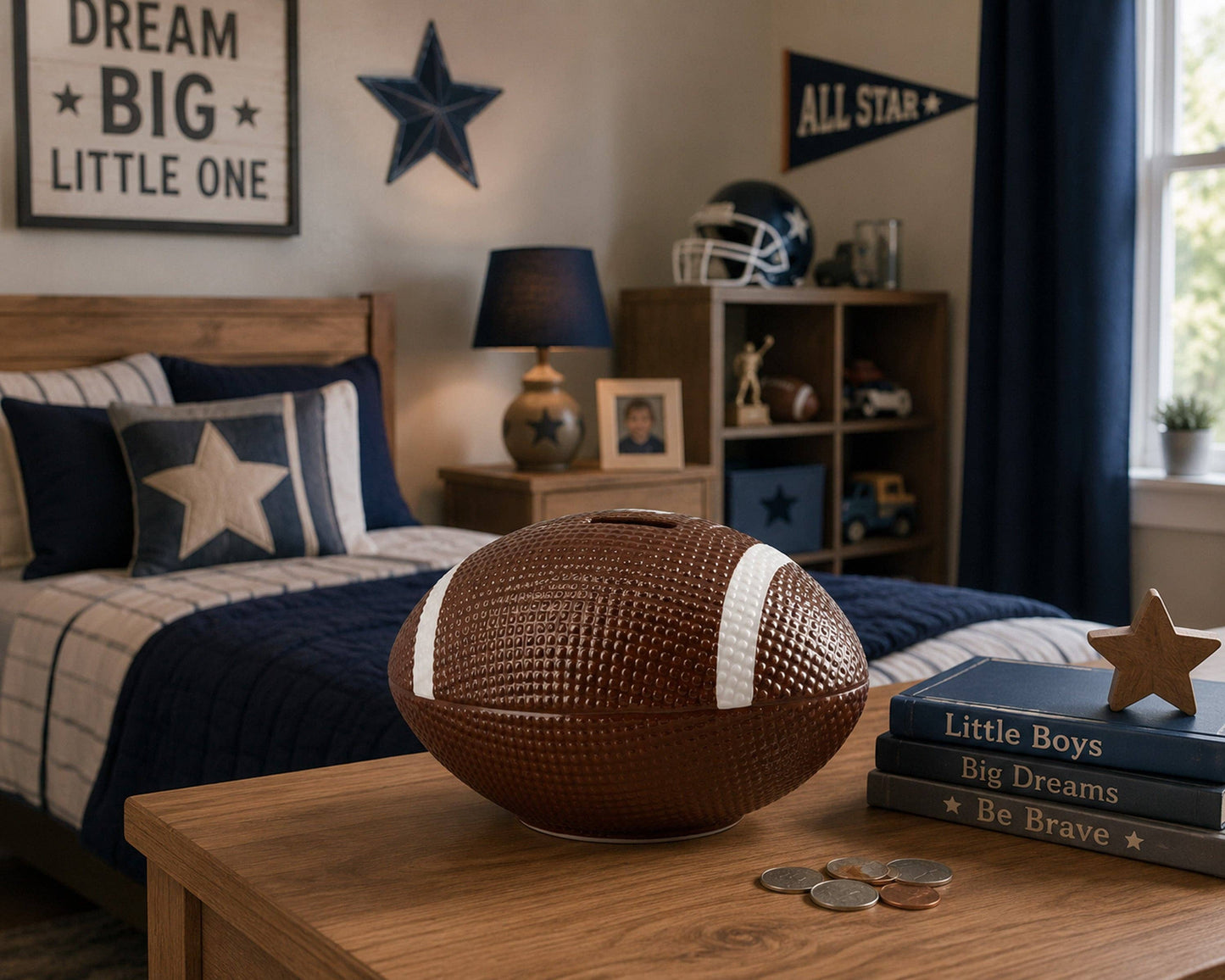 Football Shaped Money Bank
