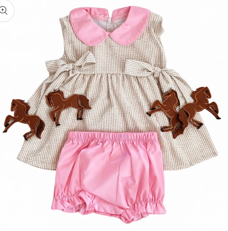 Horse Side Tag Bloomer Set