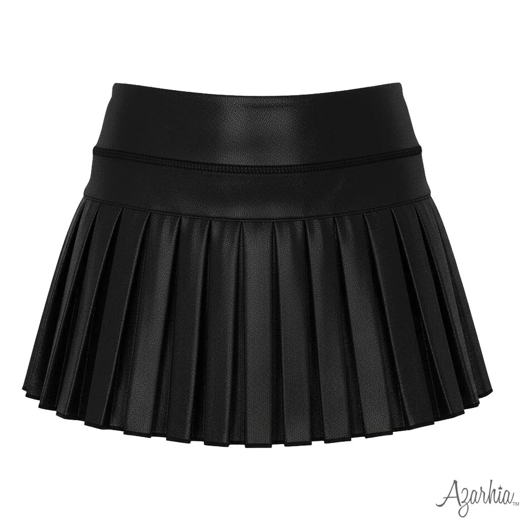 Black Shimmer pleated skort