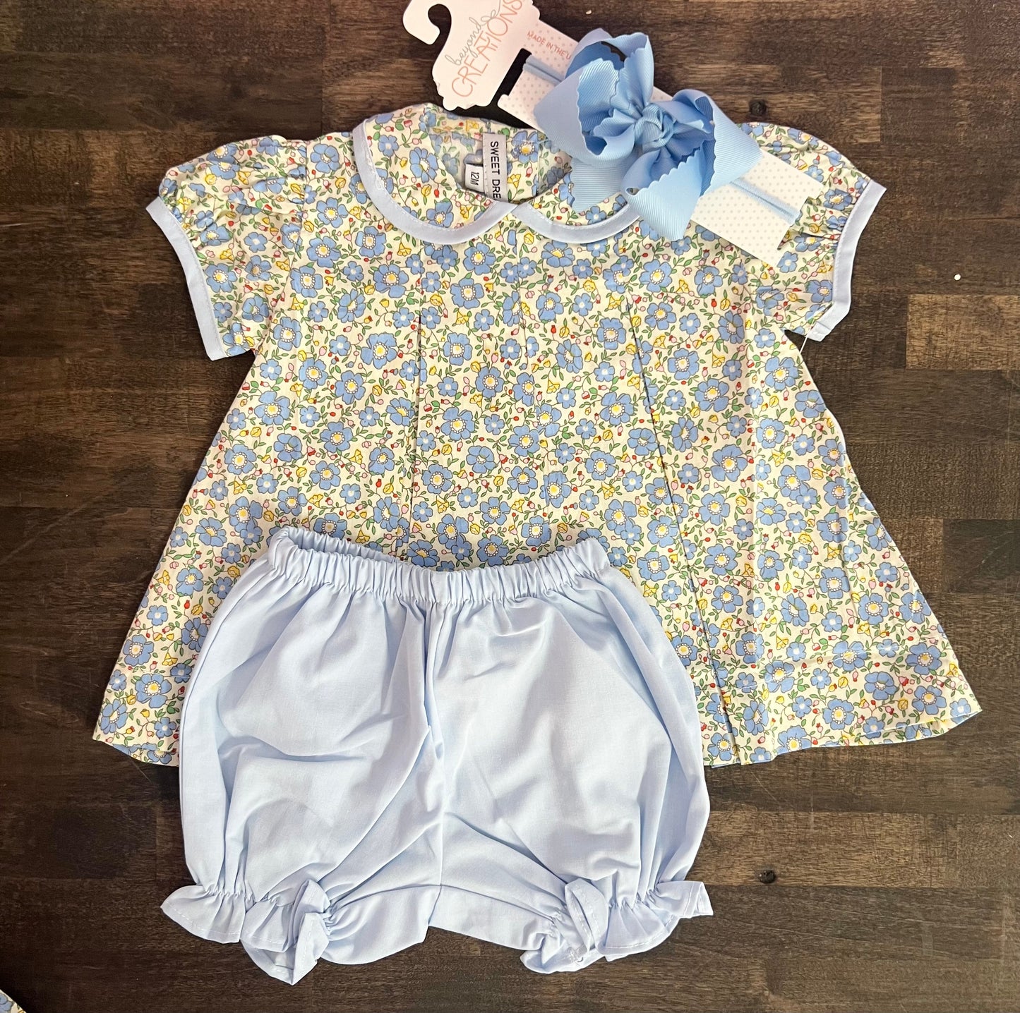 Becca blue/yellow bloomer set