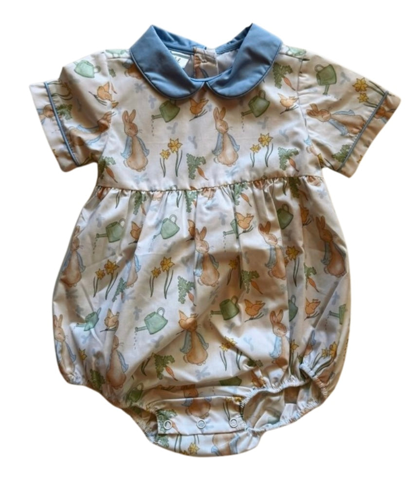 Rabbit Garden Print Boy Bubble