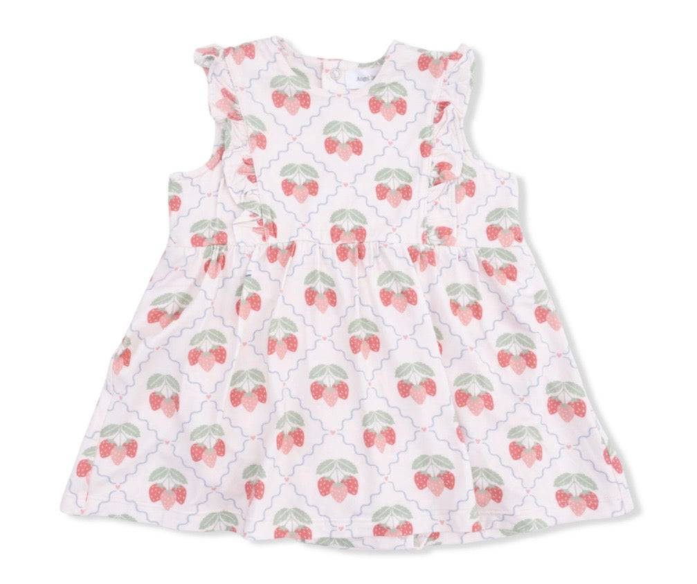Sweet Strawberry Ruffle BodySuit Dress