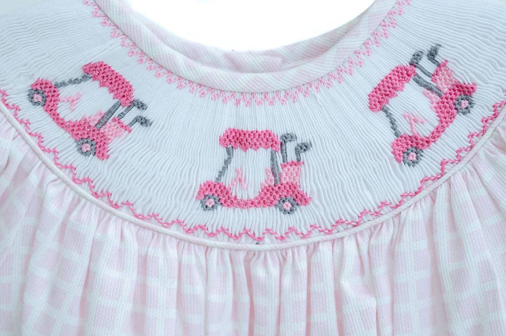 Pink Golf Smocked Birdie Bubble