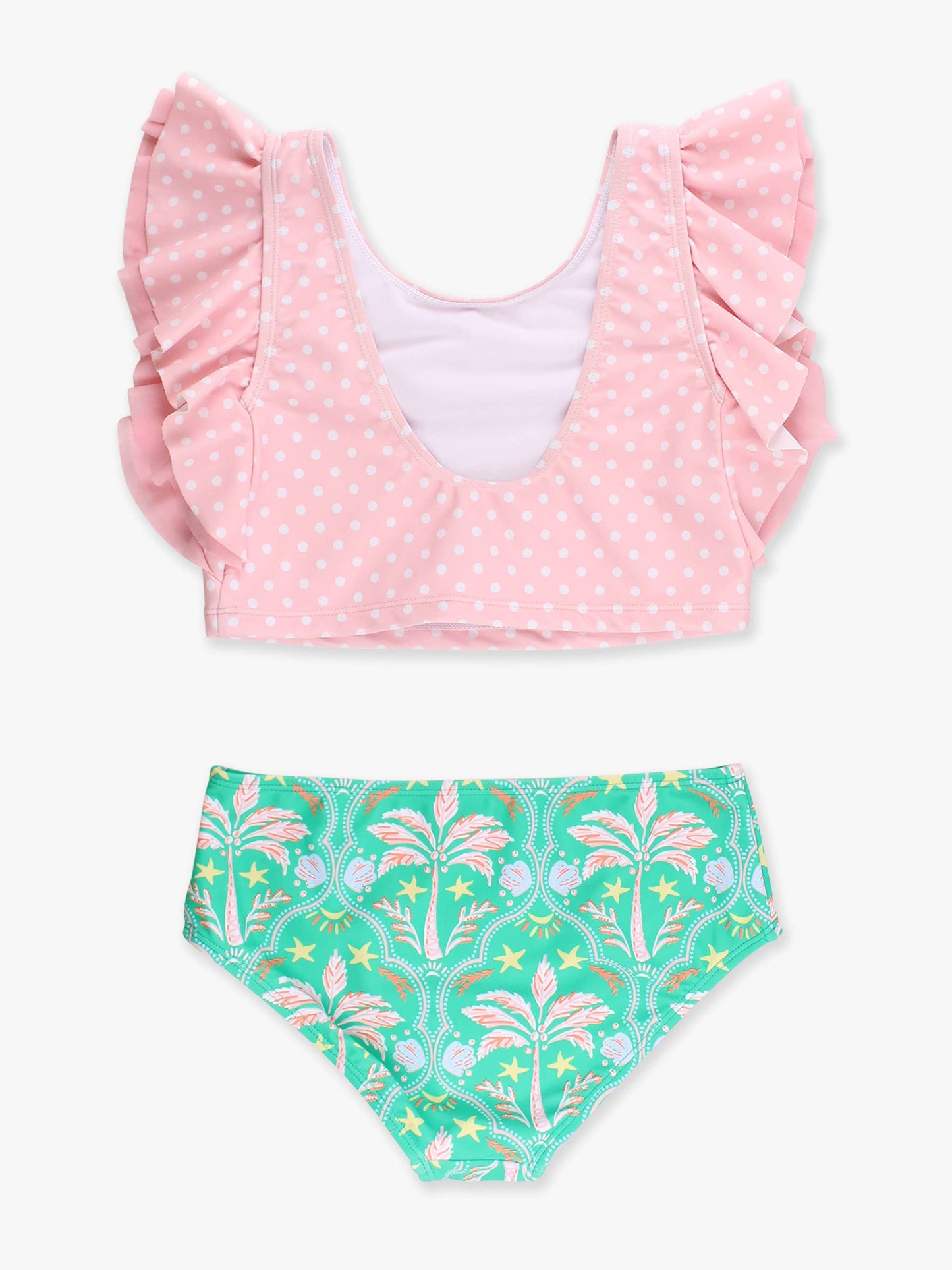 Tween Girls Coconut Cabana Butterfly Tankini 2-Piece Swimsuit