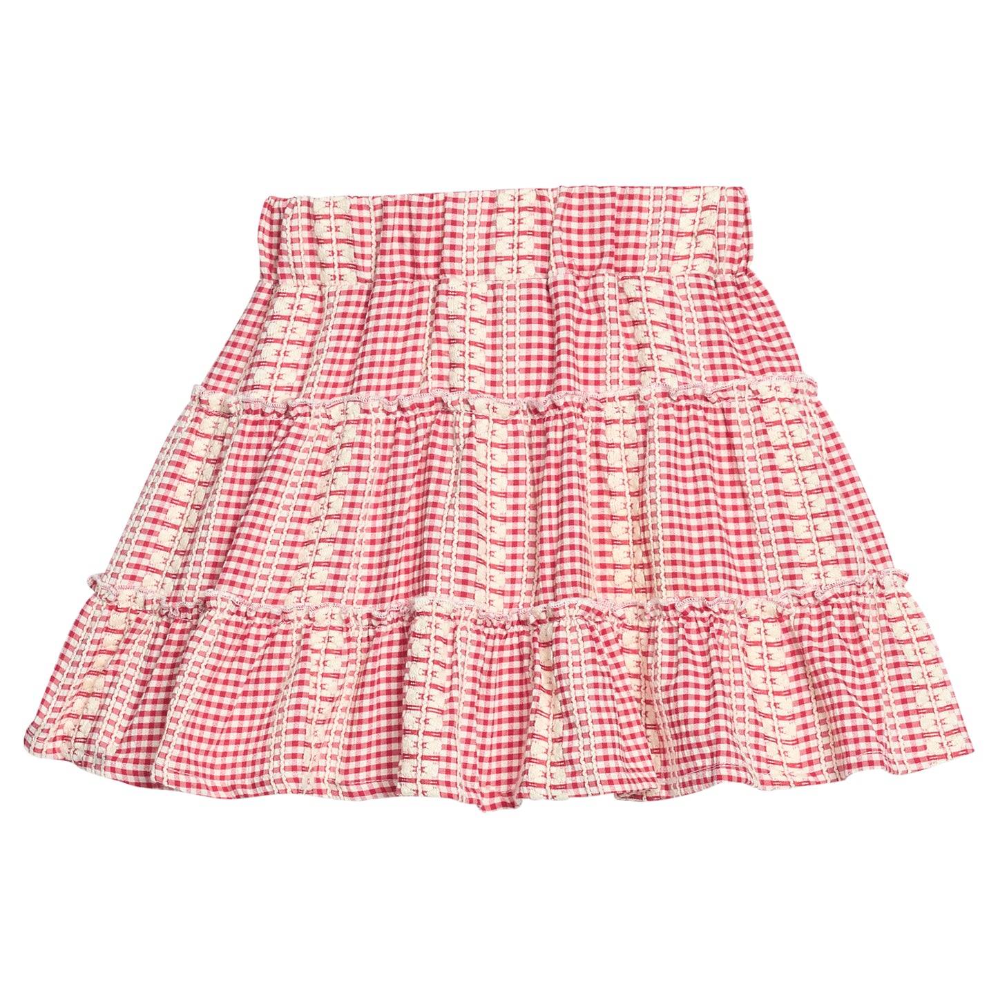 Natalie Skort- Geneva Gingham Crimson