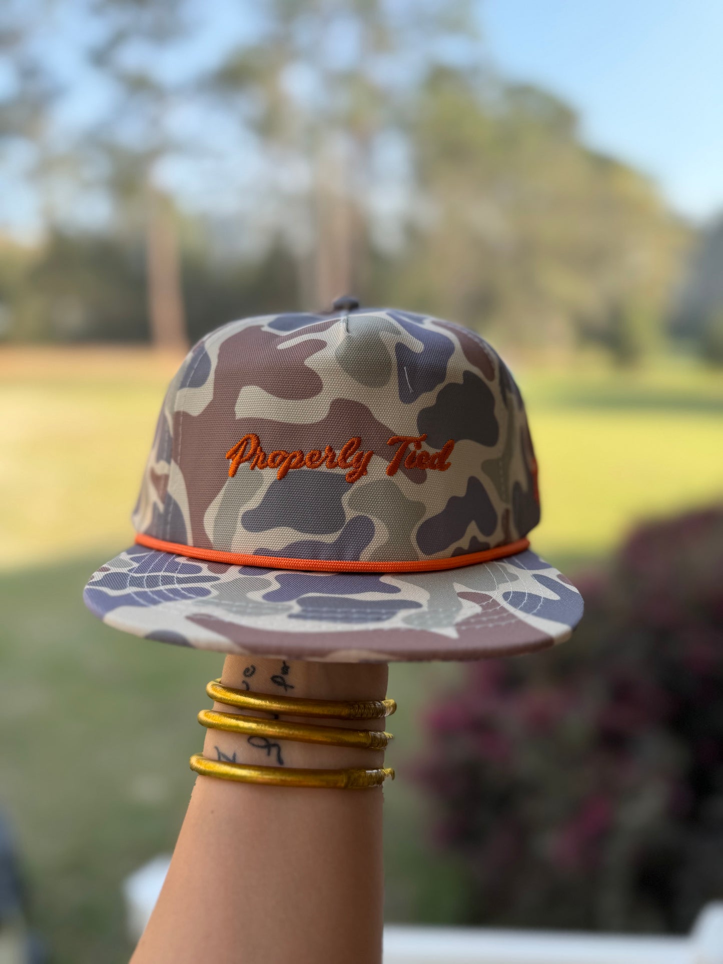 Boys rope hat field camo