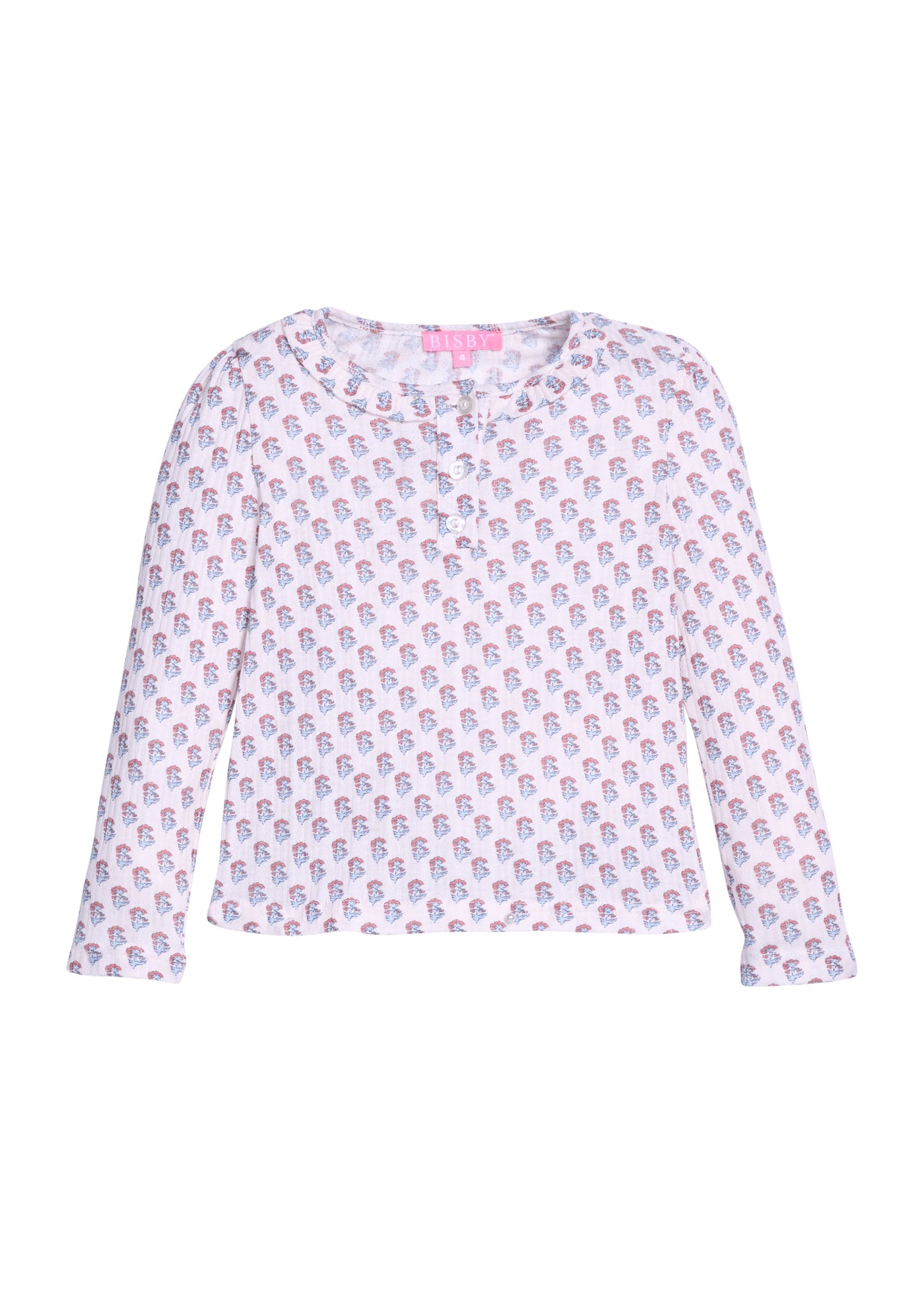 Henley tee verbier pointelle floral