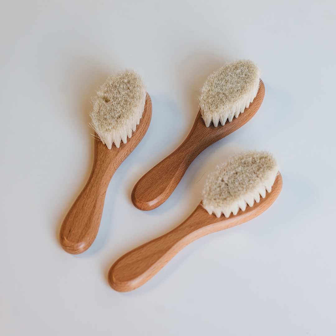 Baby's First Hairbrush in Beechwood - Natural & Gentle