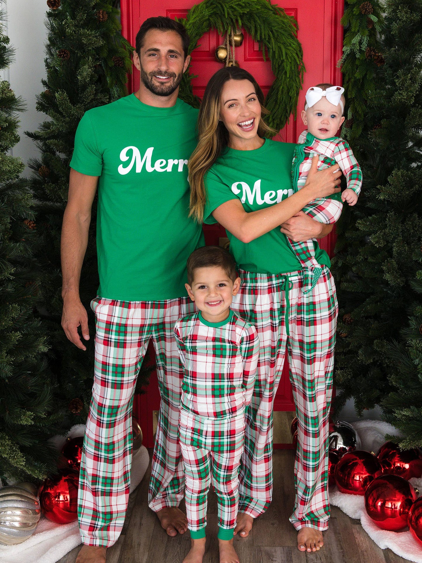 SoftSnooze™ Boys Cotton Modal Dashing Dreams Plaid Long Sleeve Pajama Set