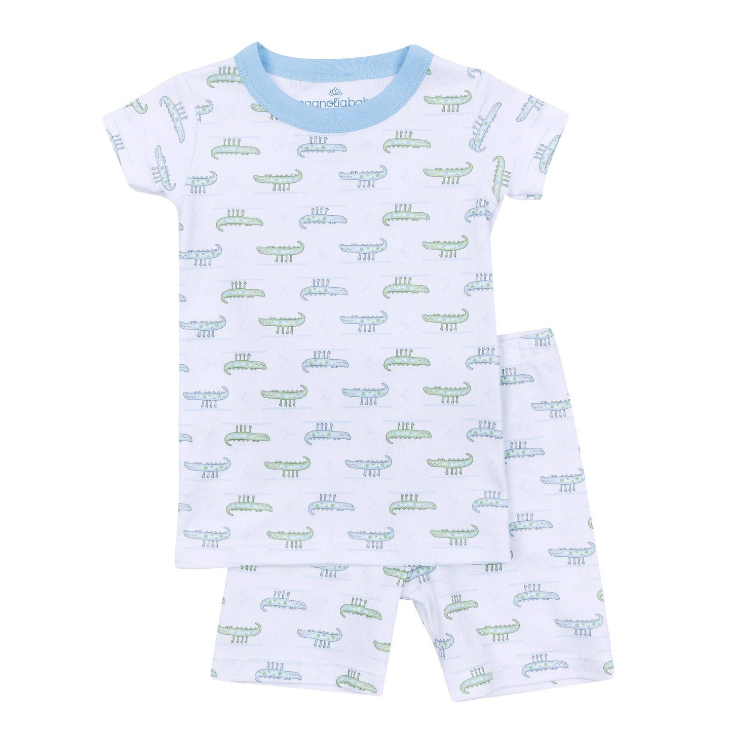 Alligator Pie Short Pajamas - Light Blue