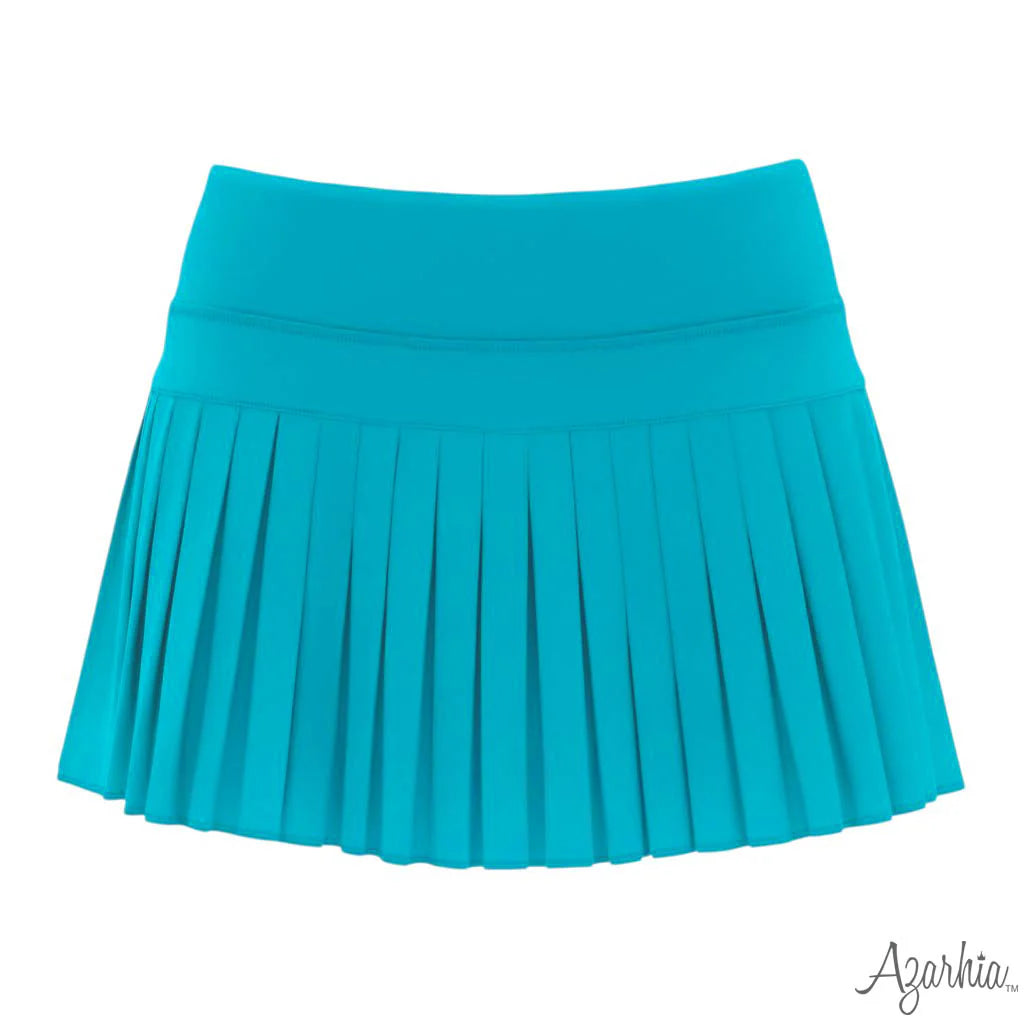 Turquoise Mini Pleated Skort