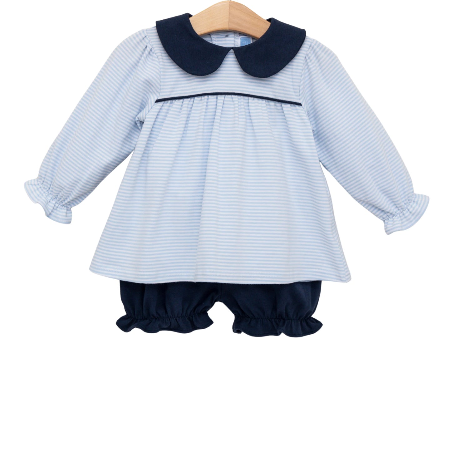 Katherine Bloomer Set- Light Blue Stripe/Navy