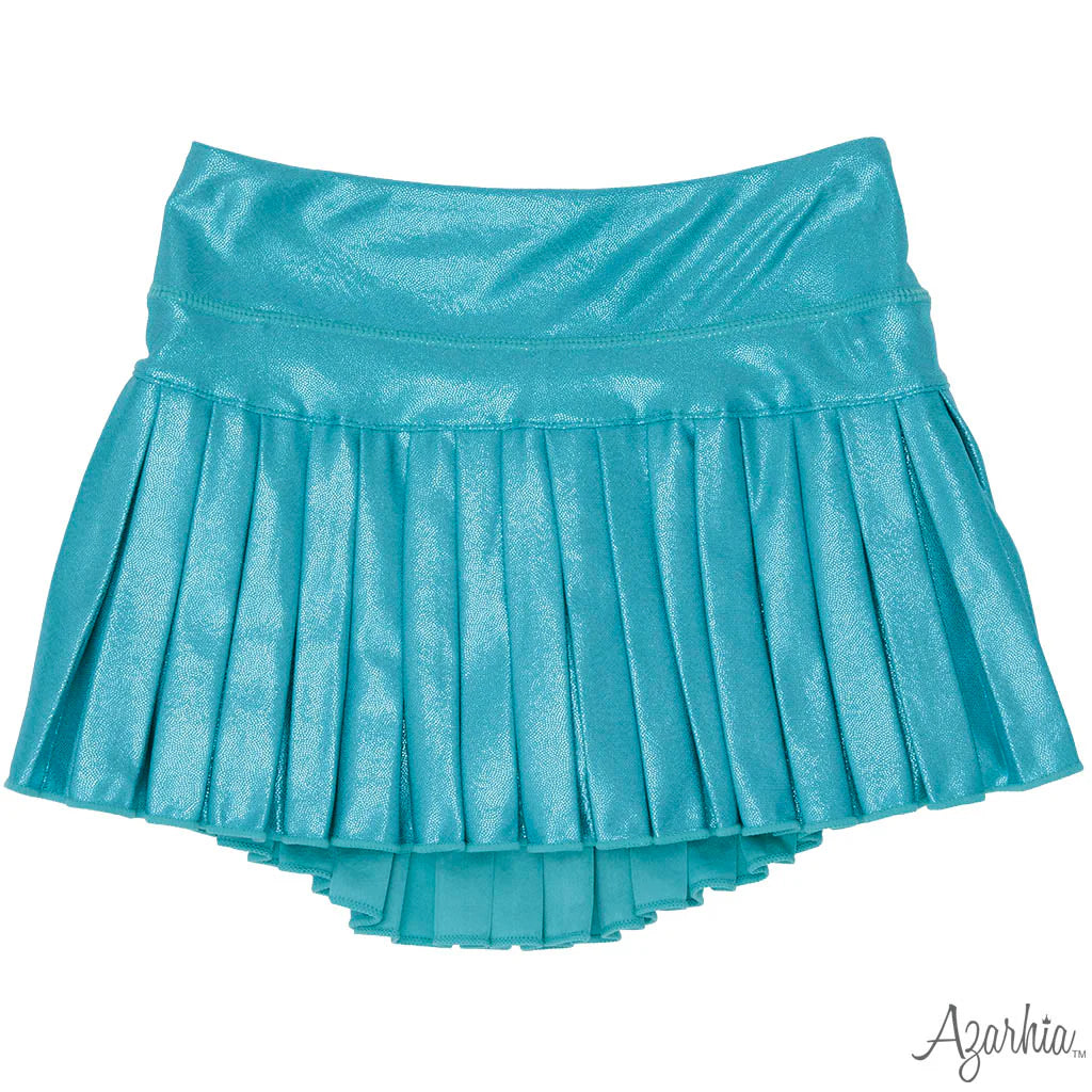 Turquoise Shimmer Mini Pleated Skort Regular price