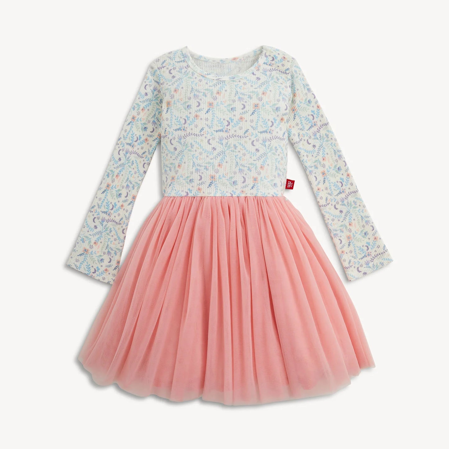 Waffle white floral tutu dress
