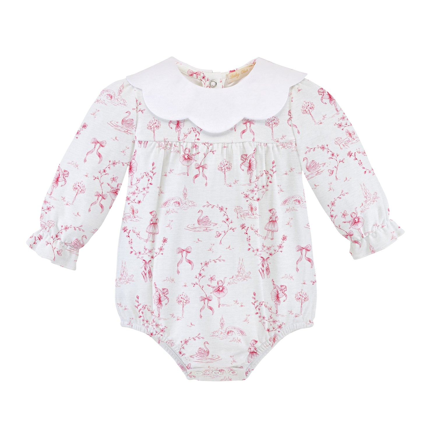 grace in toile pima bubble with scalloped collar