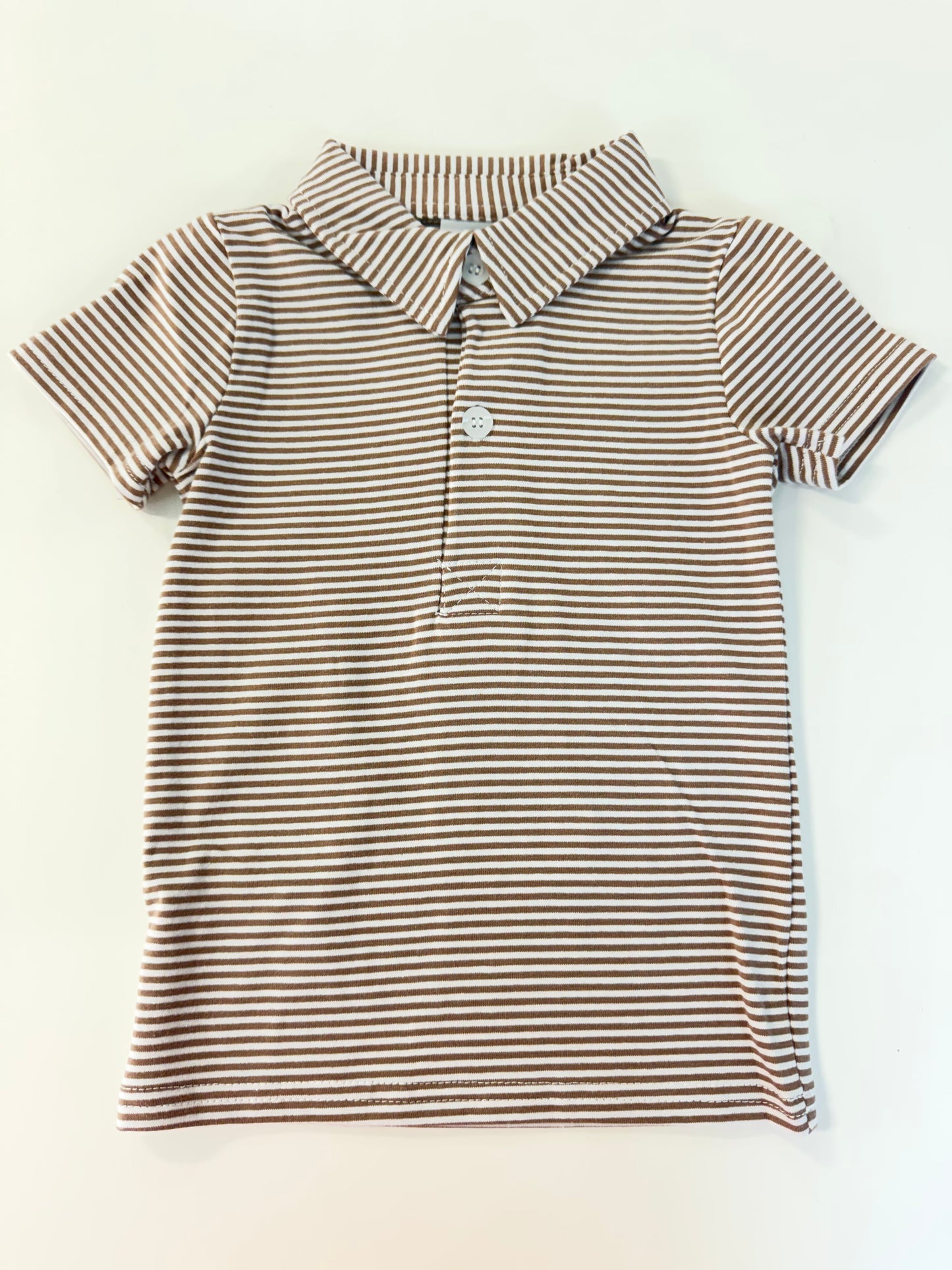 Chocolate stripe knit Sammy polo