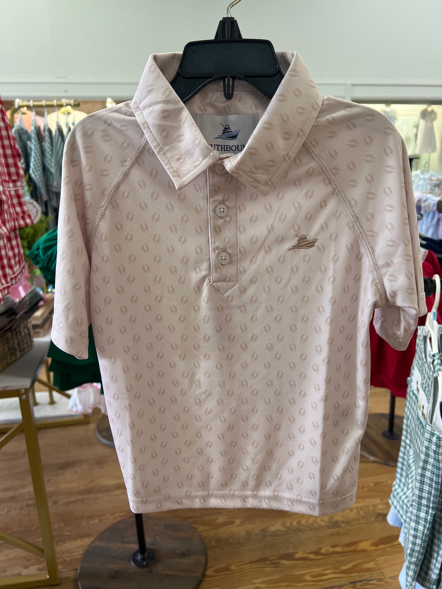 Boys polo- deer paw print