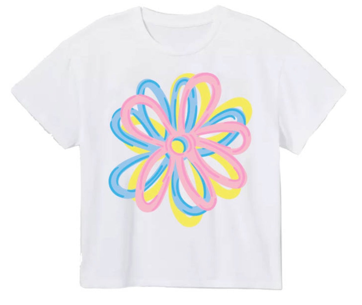 Glitter Putty Graffiti Flowers White Boxy
