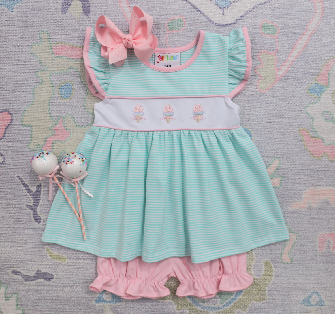 Ice cream trio bloomer set