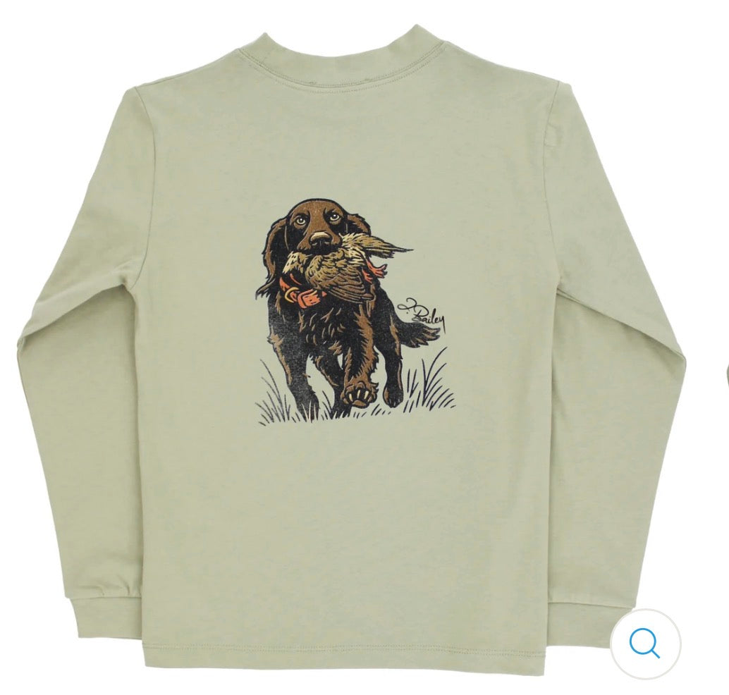 Spaniel L/S pistachio tee