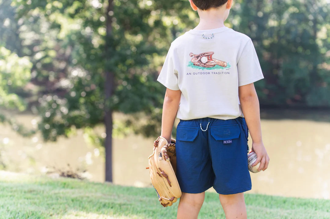 Kids cotton short sleeve baseball