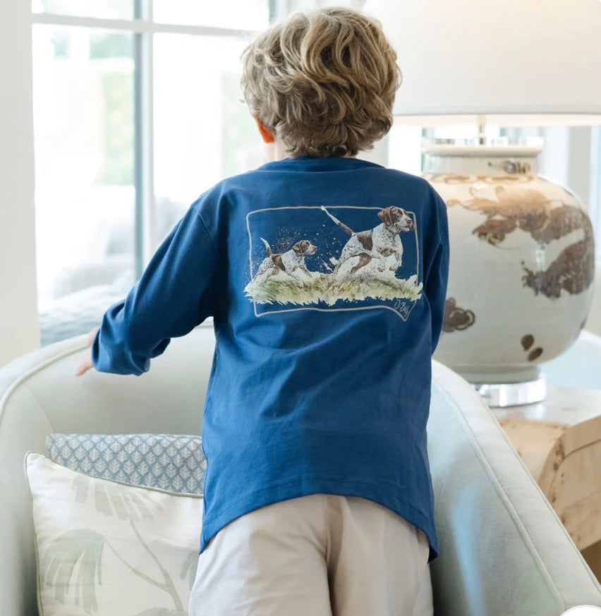 Long sleeve pointers on navy