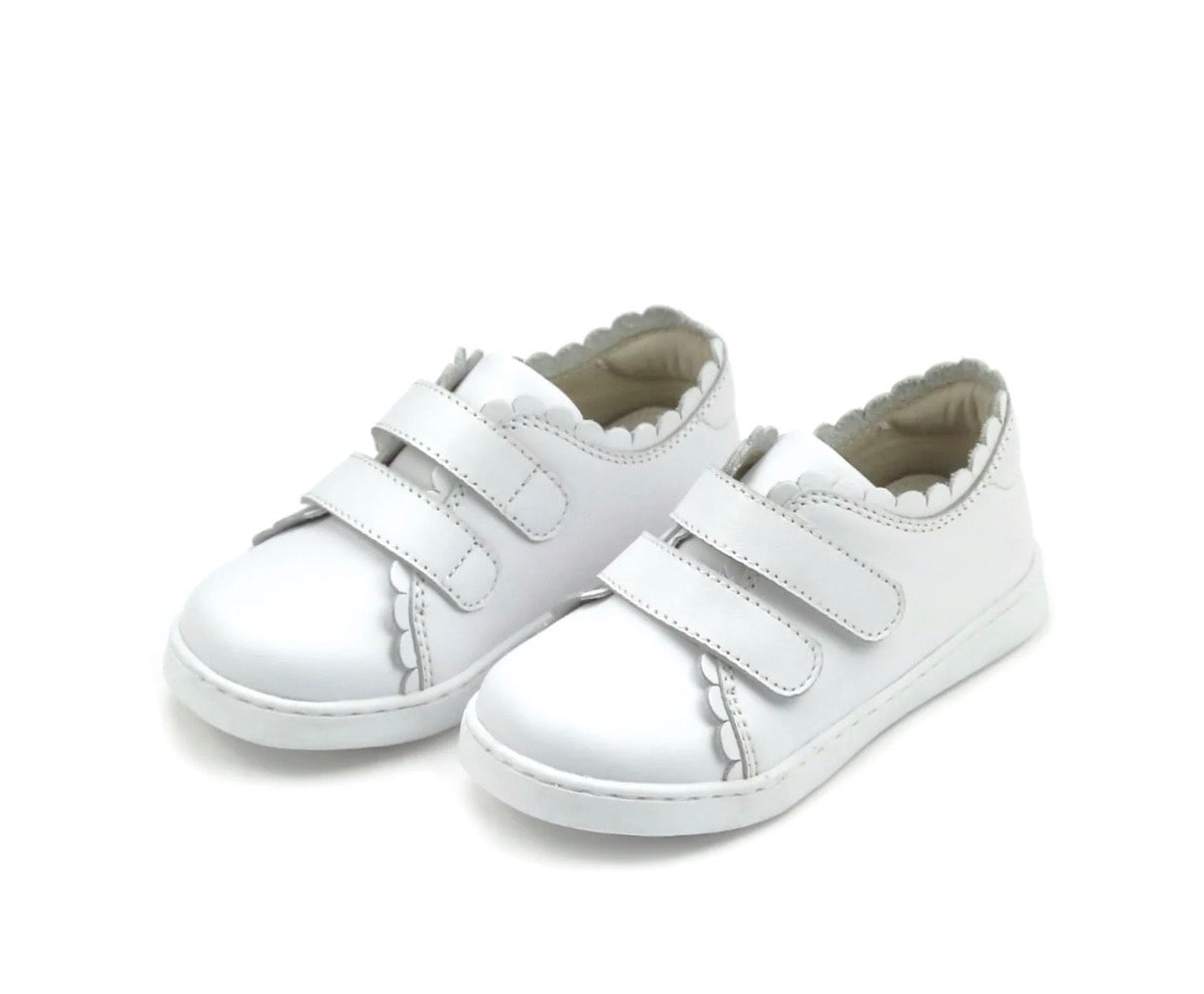 Caroline scalloped sneaker white