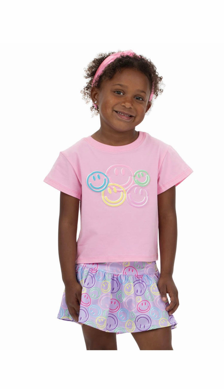 Lavender Smiley Gathered Skor