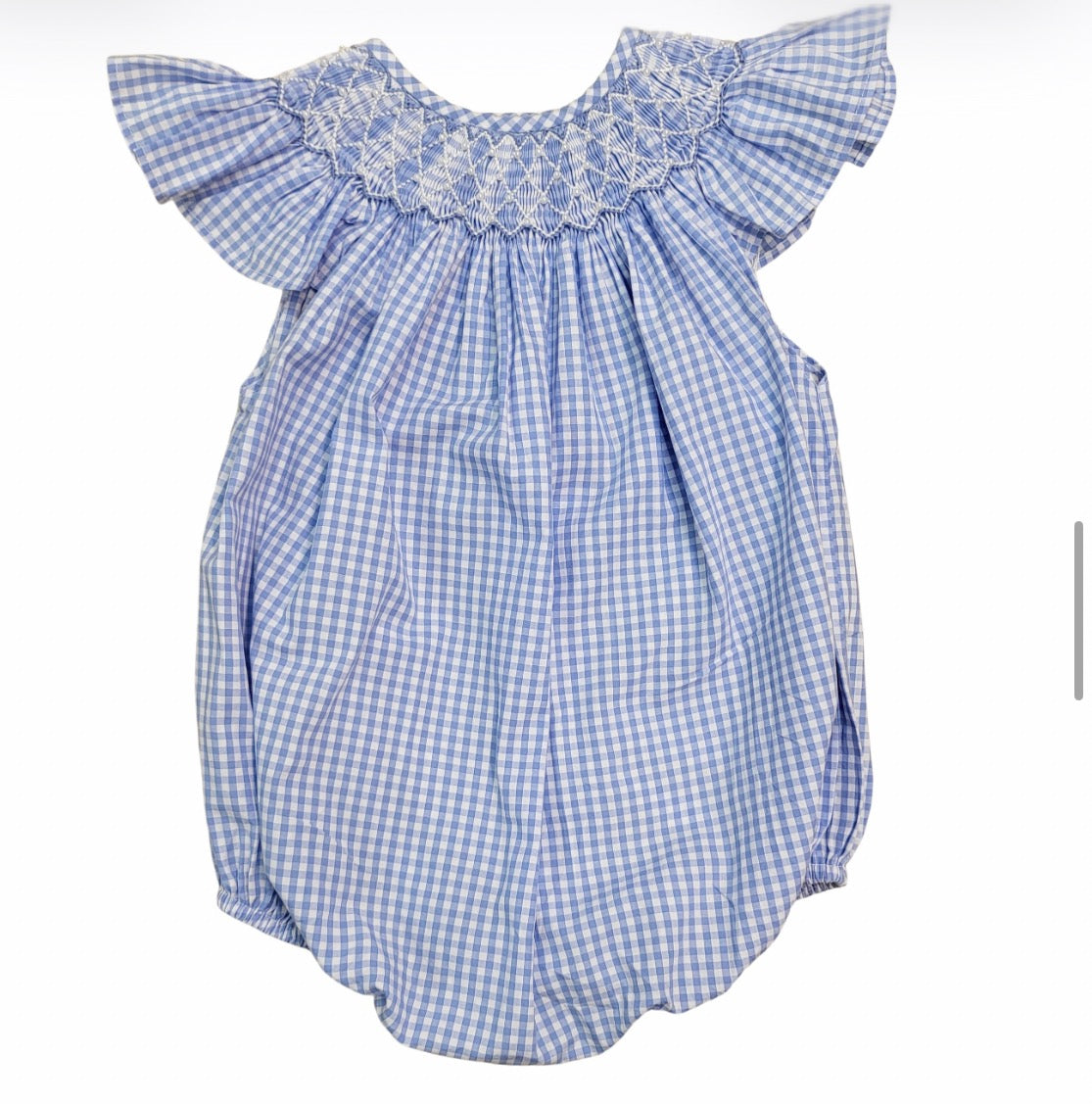 Paris pearl blue smocked bubble