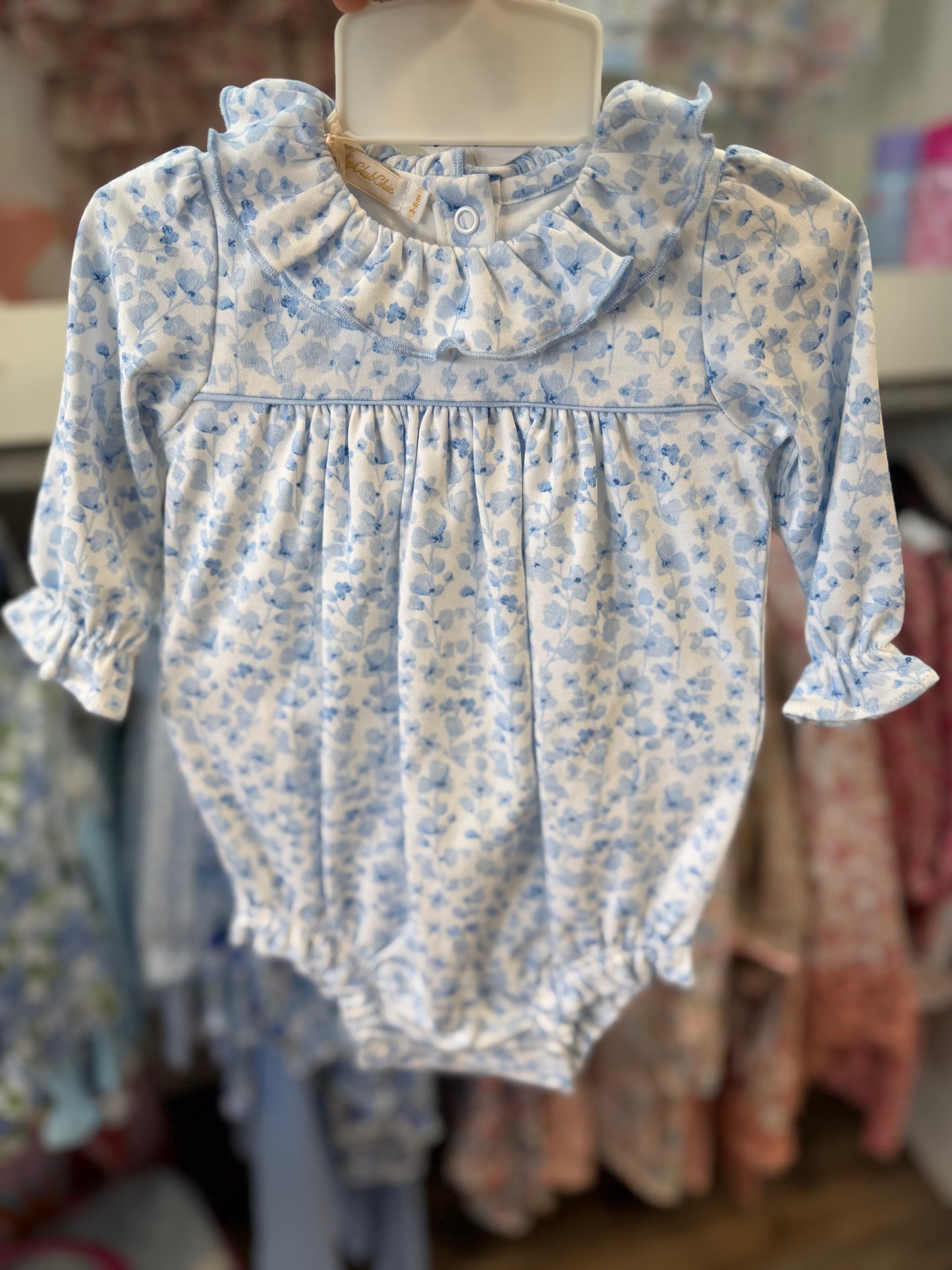 Blue begonias bubble