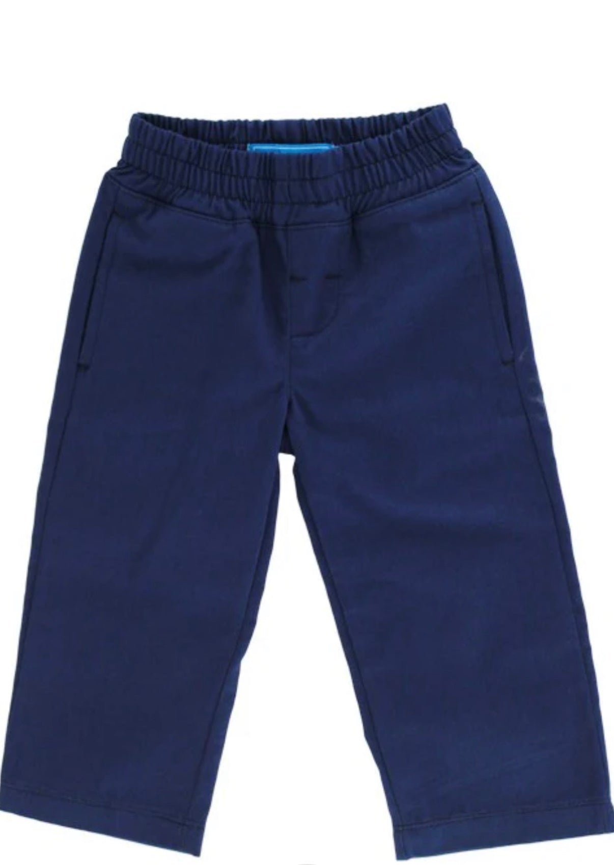 Boy navy twill elastic waist pants