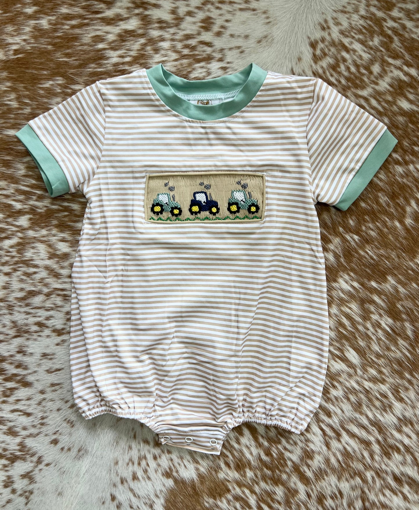 tractor smocked bubble