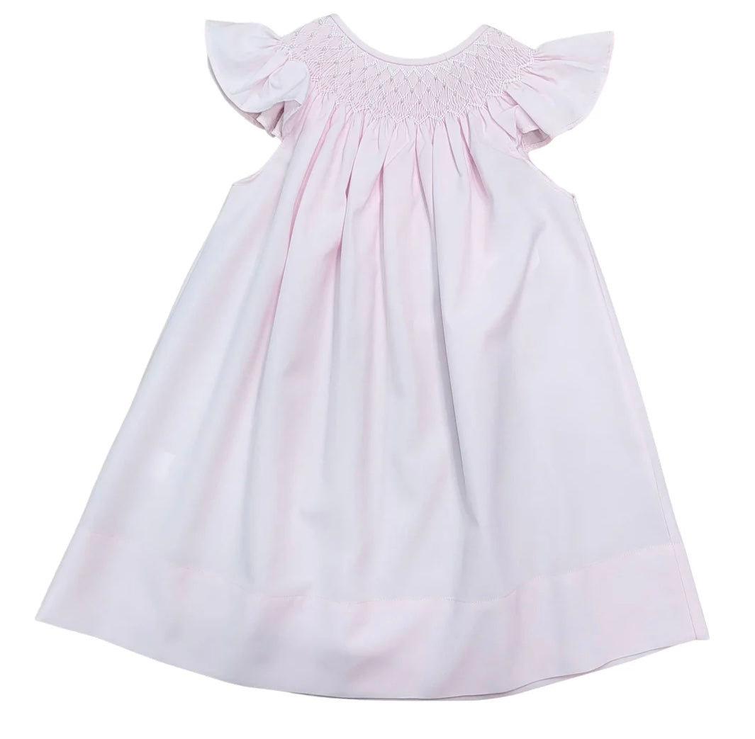 Catherine pearl pink smocked dress