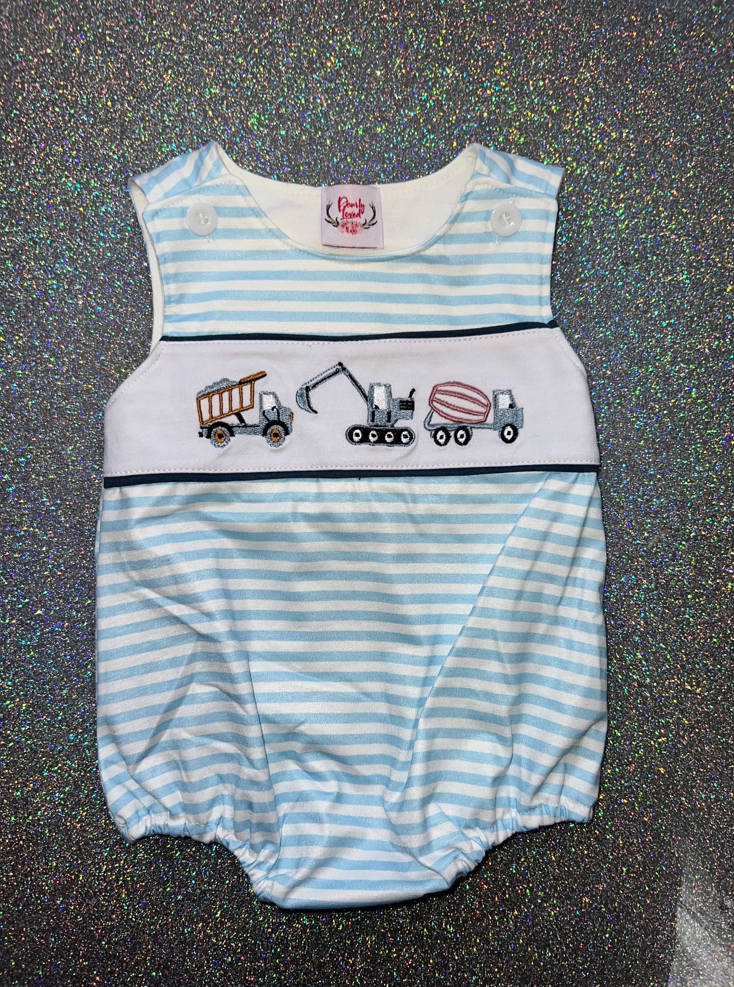 blue stripe construction bubble