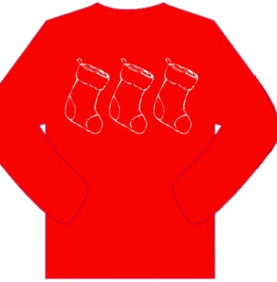 LS Red Stocking Trio T-Shirt