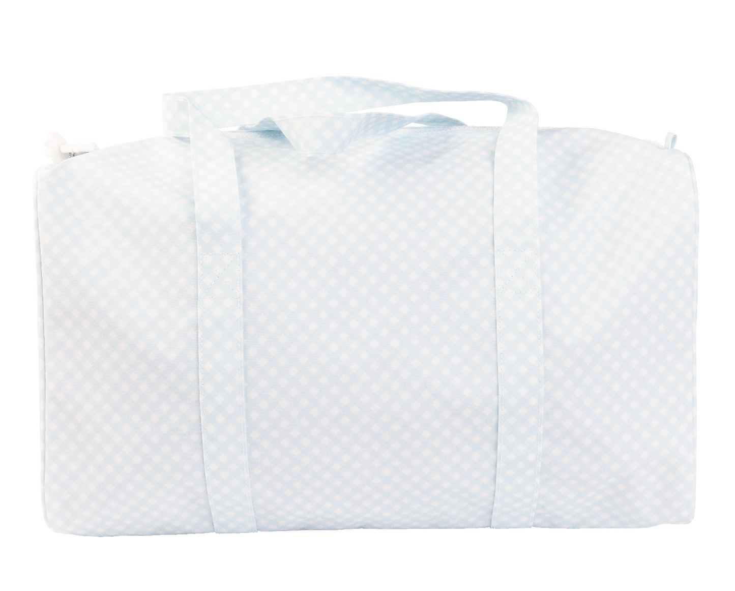 Blue gingham duffle