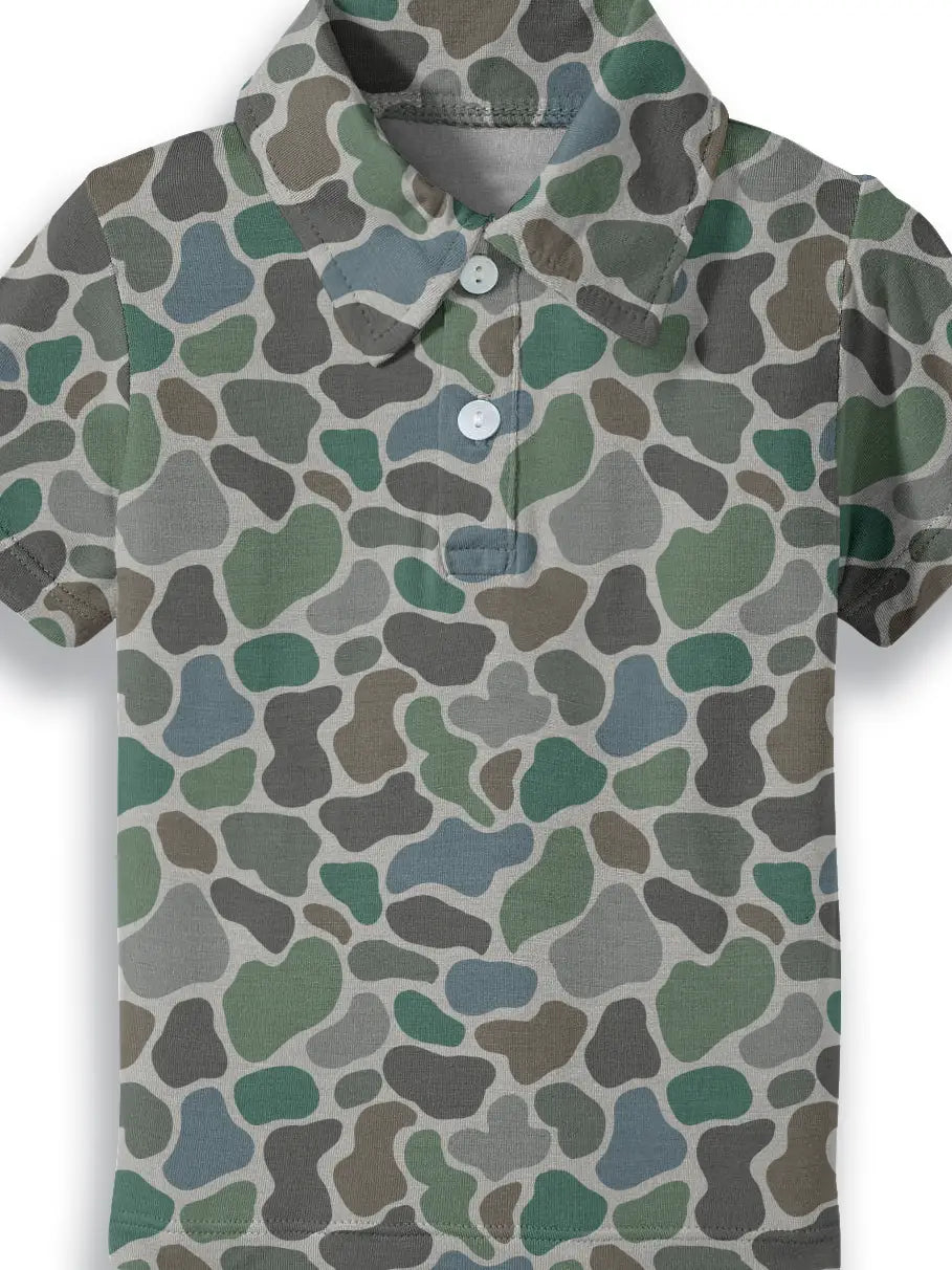 Pebble camo polo