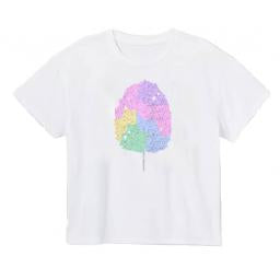 Glitter cotton candy tee