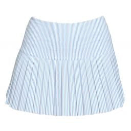 Light blue striped mini pleat skort
