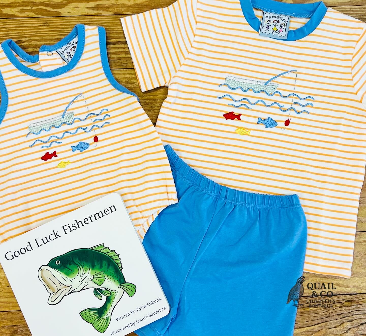 Gone Fishing Boys Short Set