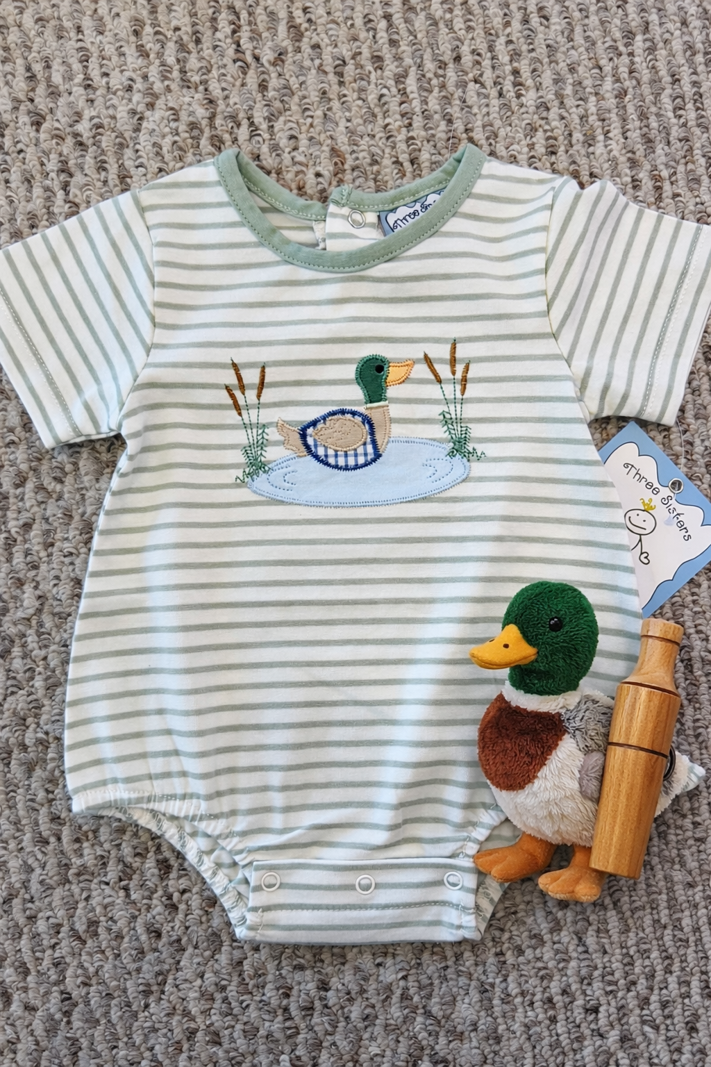 Duck Appliqué Boys Bubble