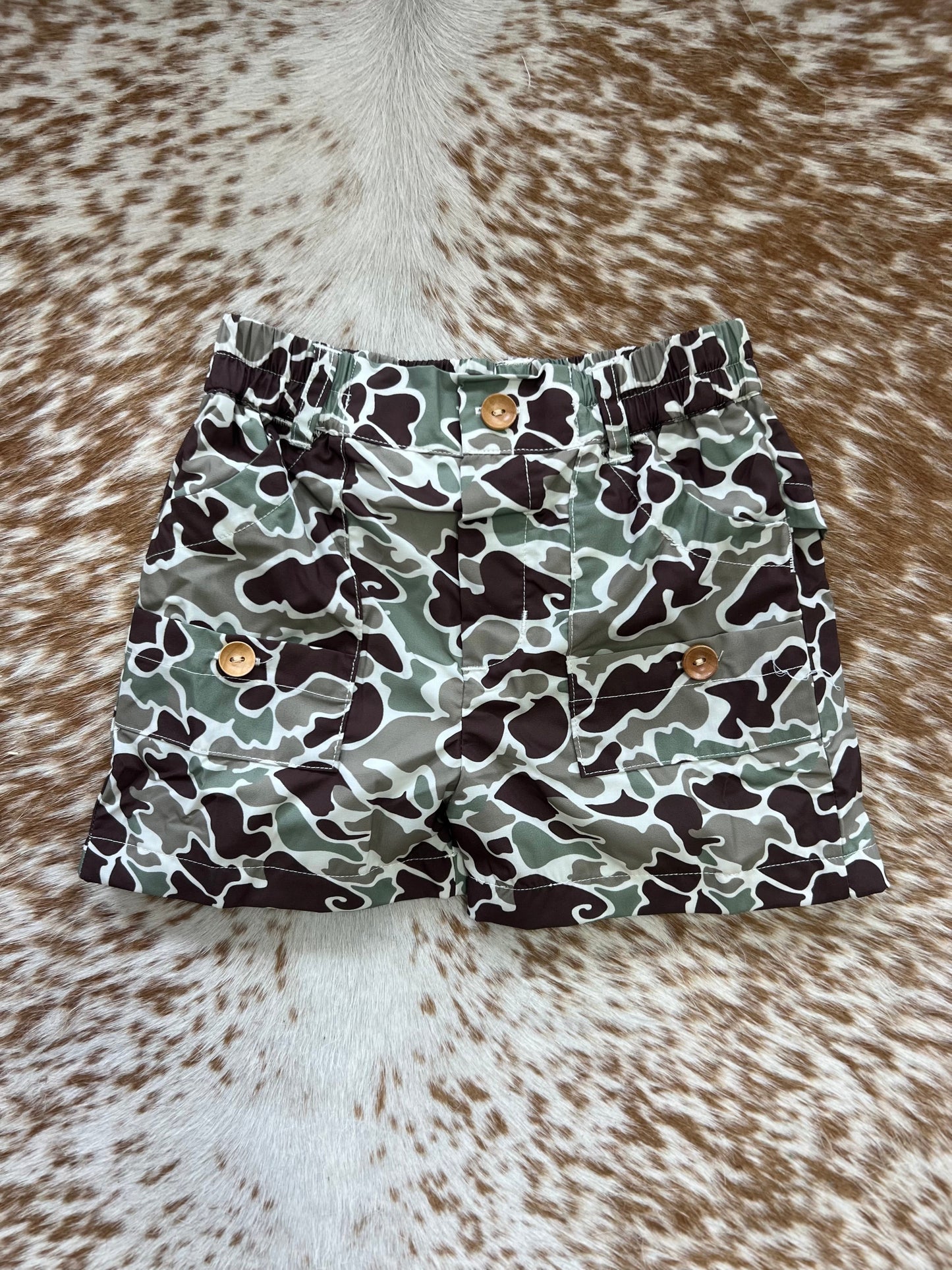 old camo fishing shorts