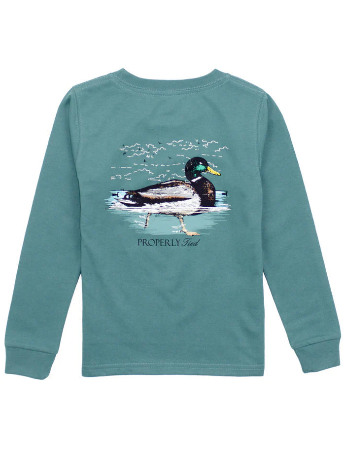 Boys Swimming Mallard LS Marine Green