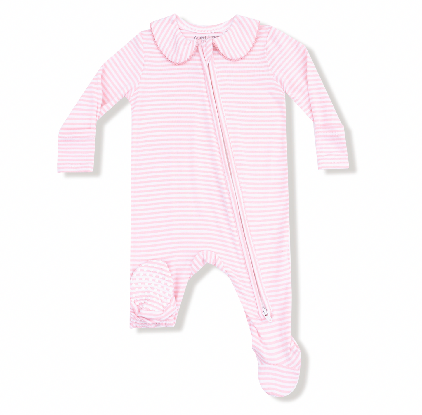 Pink - Peter Pan 2 Way Zipper Footie