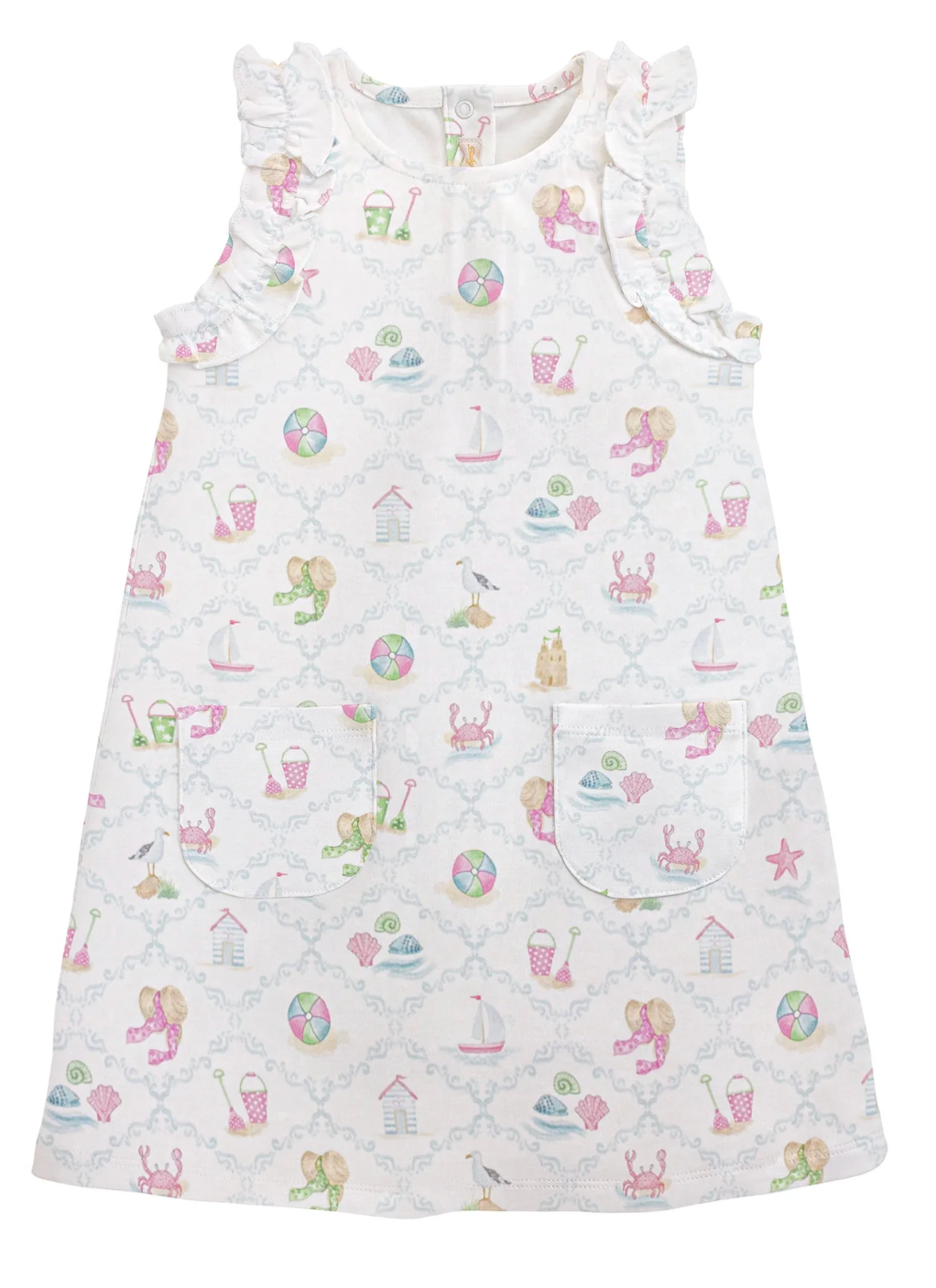 by the sea dress w/ruffles girls