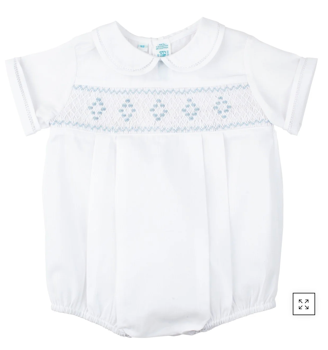 Smocked Embroidered Diamond Creeper