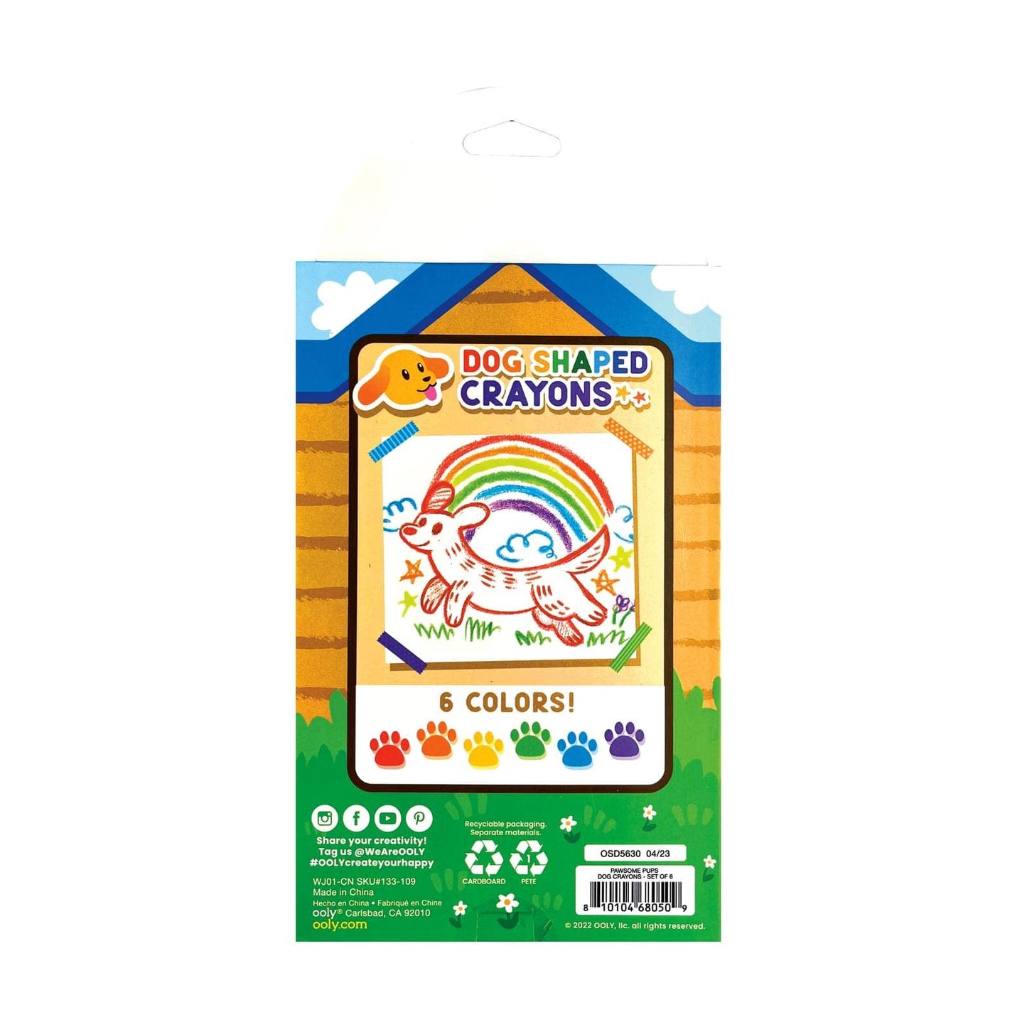 Pawsome Pups: Dog Crayon (Set of 6)