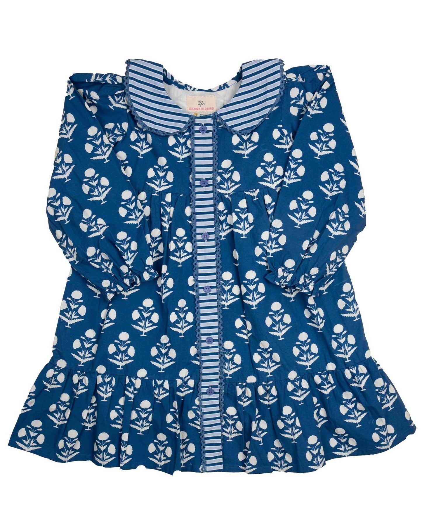 Midnight bloom block dress